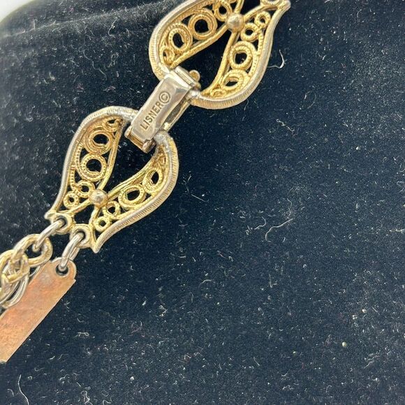 Lisner Multi Strand Gold‎ Tone Chain Necklace  20" Vintage MCM - Picture 5 of 6